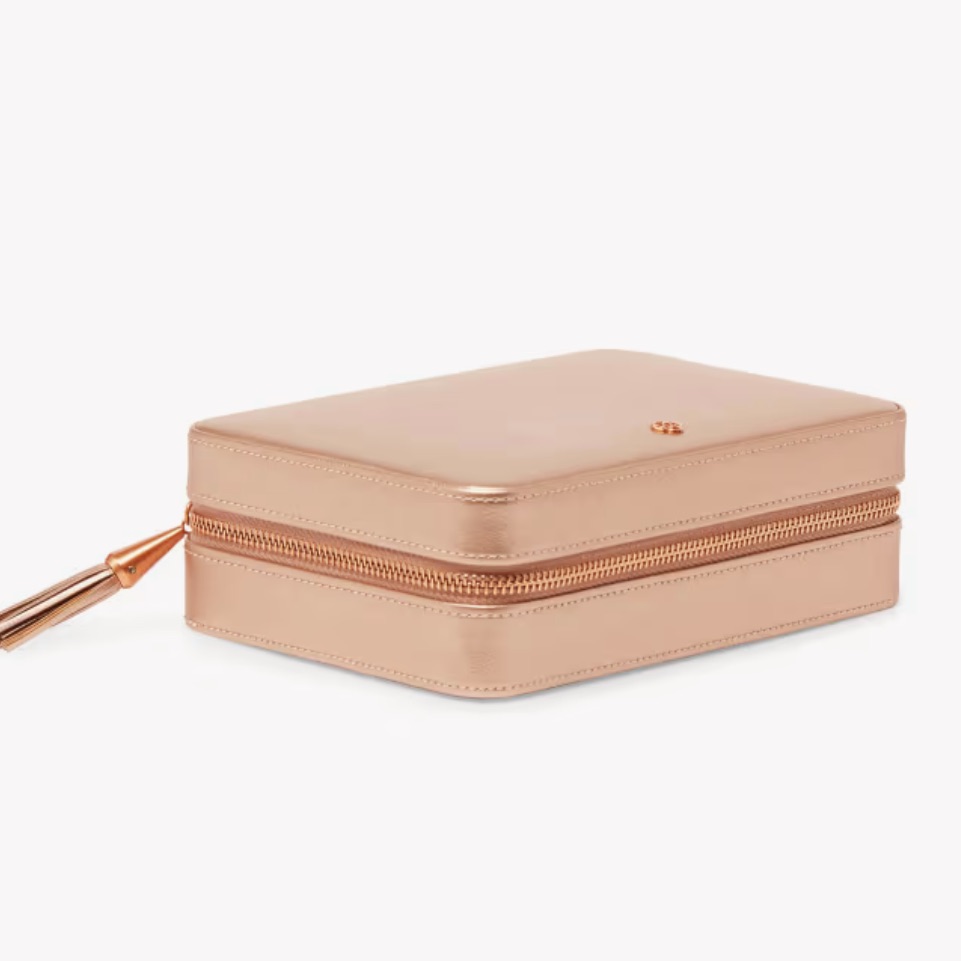 Nwt Kendra Scott Medium Travel Jewelry Case In Rose Gold 80$